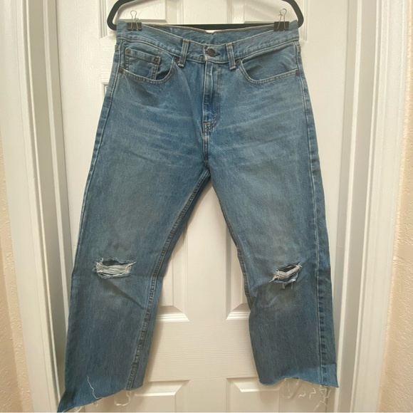 Levis 505 Straight Leg Jeans Petite Length - Picture 2 of 5